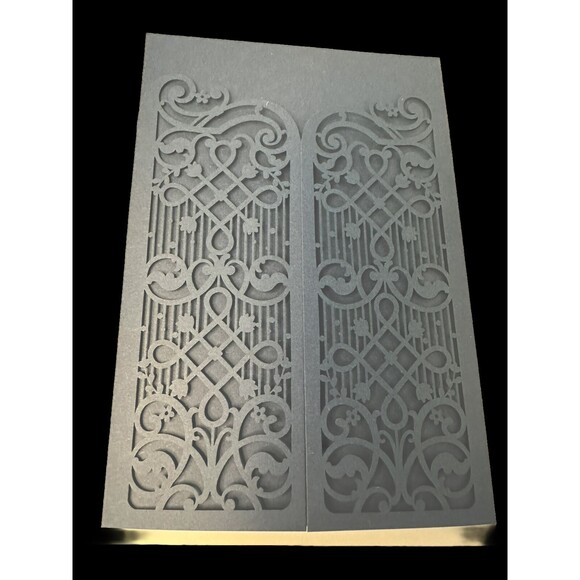 WISHMADE Laser Cut Gatefold Invitation Jackets  ONLY with Envelopes 72 Ct Blue - Picture 4 of 4